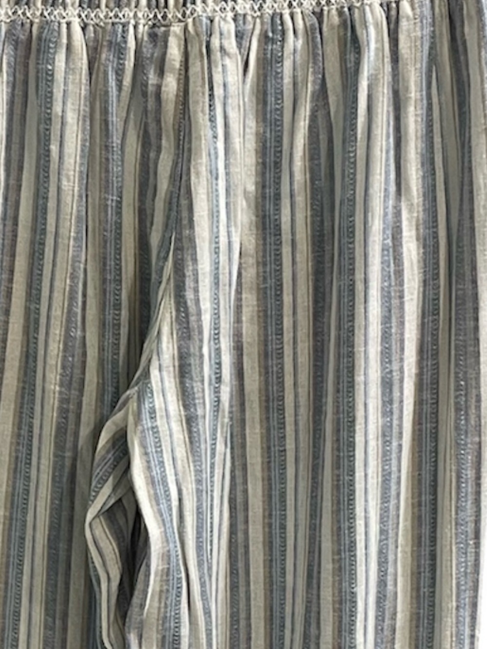Rewash NWT Blue Stripe Linen Blend Smocked Wide Leg Pants M - Picture 6 of 9